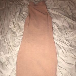 High neck light pink dress